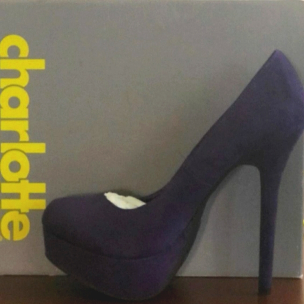 Purple Suede Heels New never worn